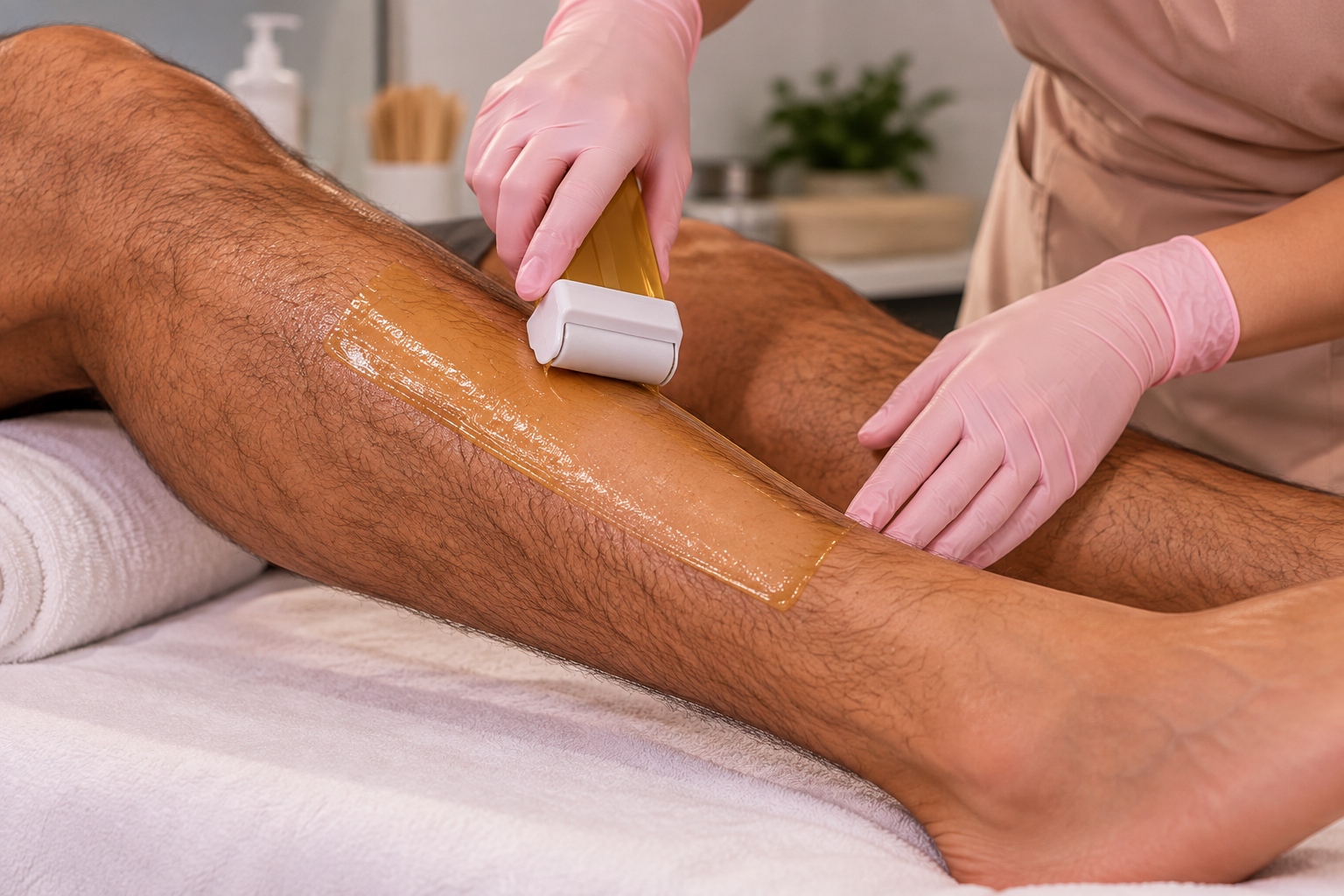 Depilação masculina com método roll-on